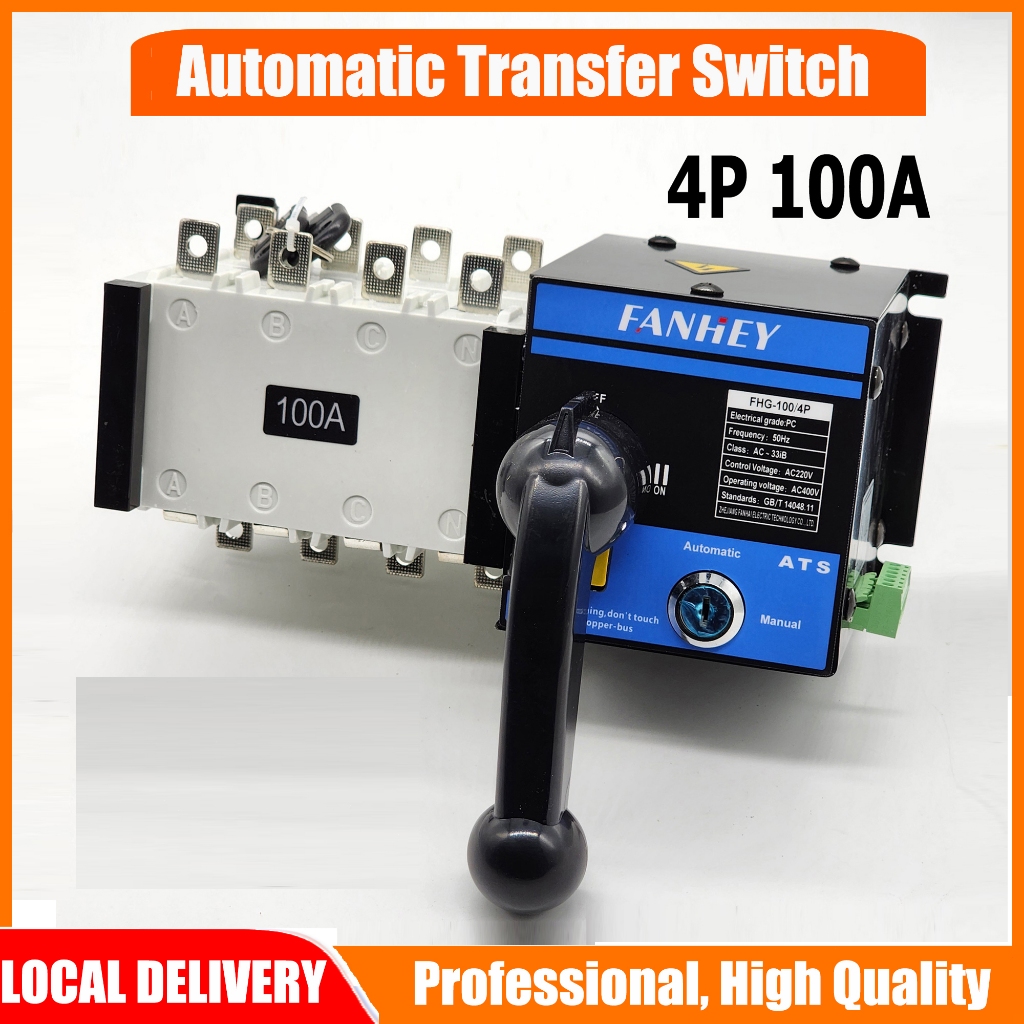 4P ATS 100A 160A Dual Power Source Heavy Duty Automatic Transfer Switch ...