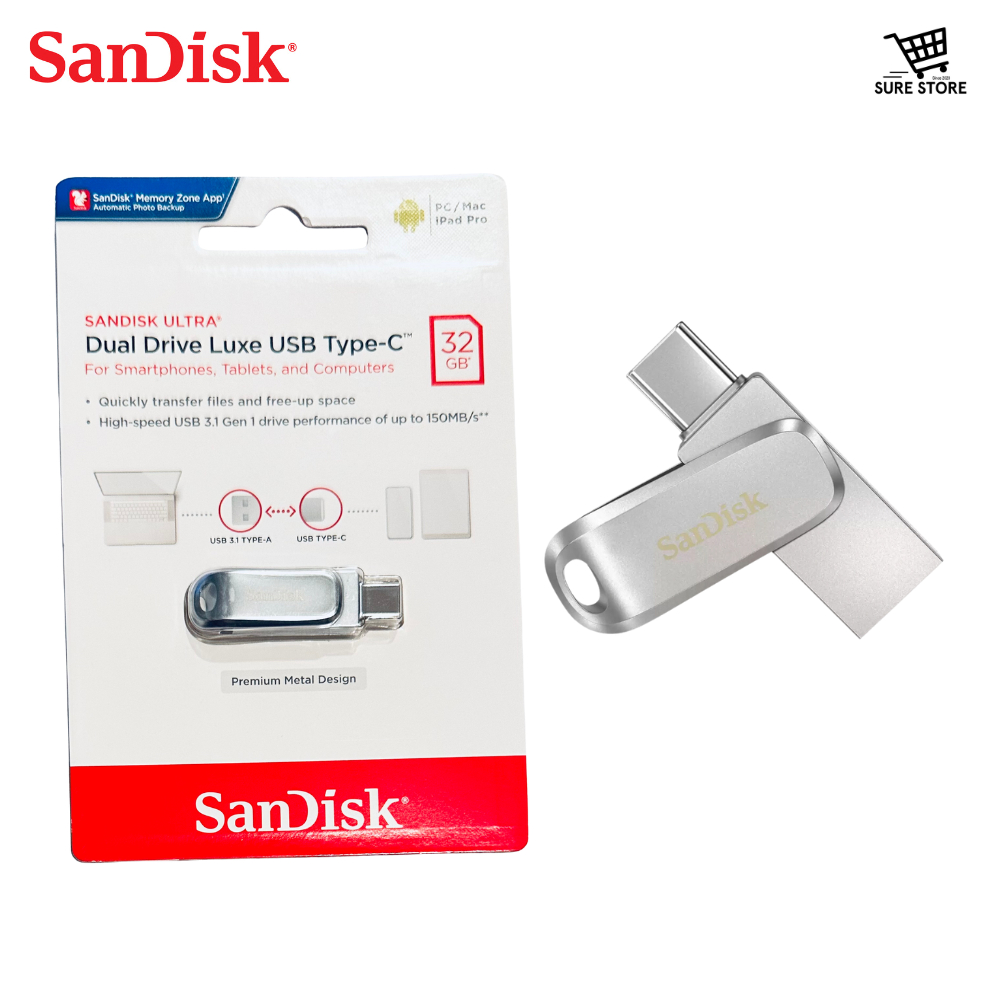 SanDisk Ultra® Dual Drive Luxe USB Type-C™ 32GB SDDDC4-032G-G46 ...