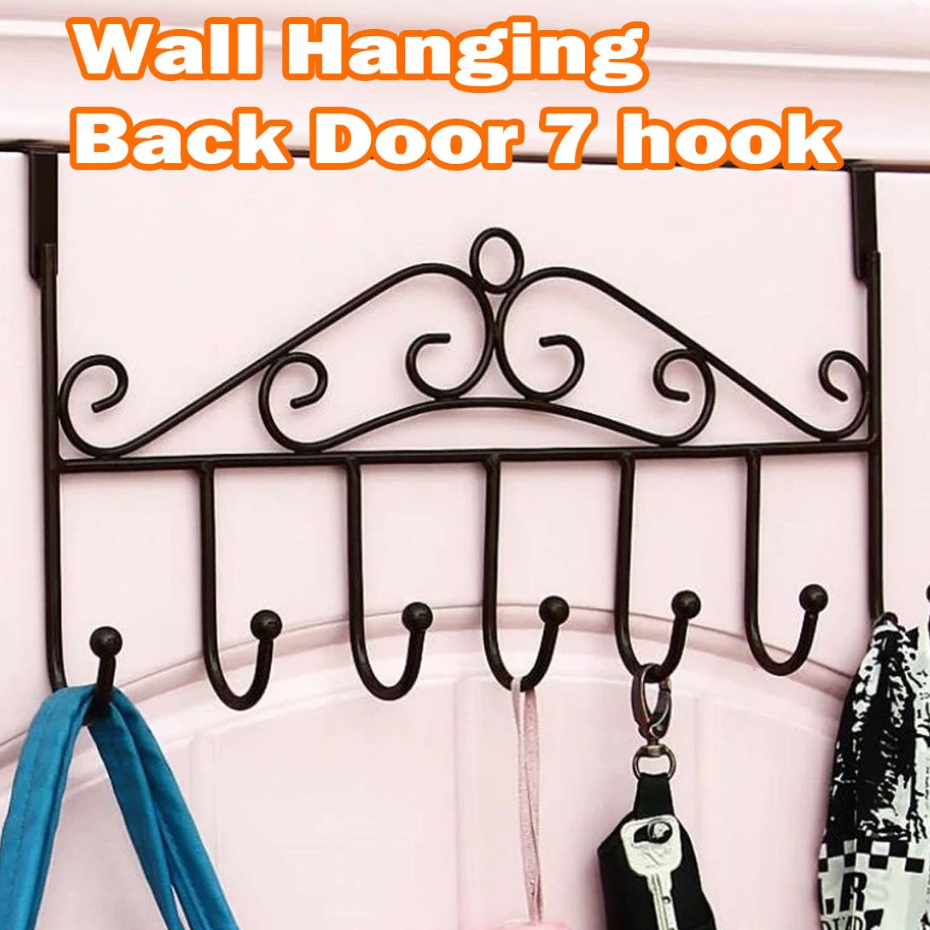 Multifunction 7 Hooks Over The Door Hook,Over Door Towel Rack,Door ...
