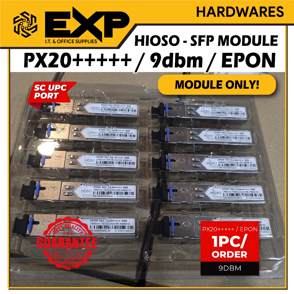 Hioso | EPON SFP Module | PX20+++++ 9dbm - Module Only! | 1,350/pc ...