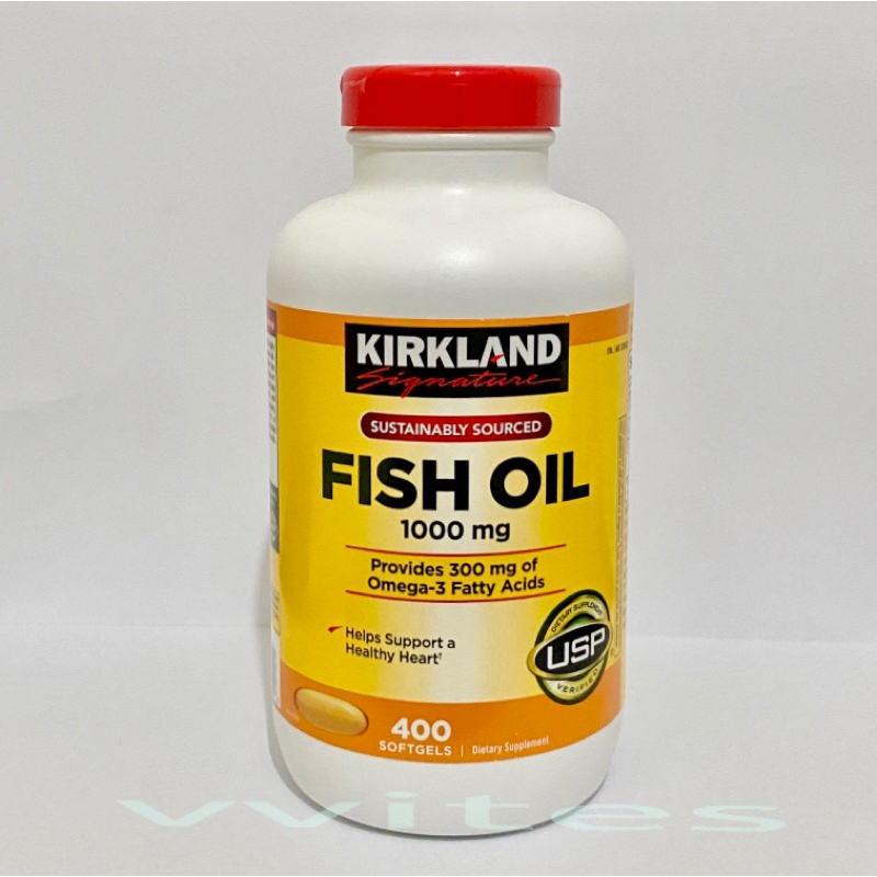 Exp. 2027 March Kirkland Fish Oil 1000mg 400 Softgels Omega-3 / 400