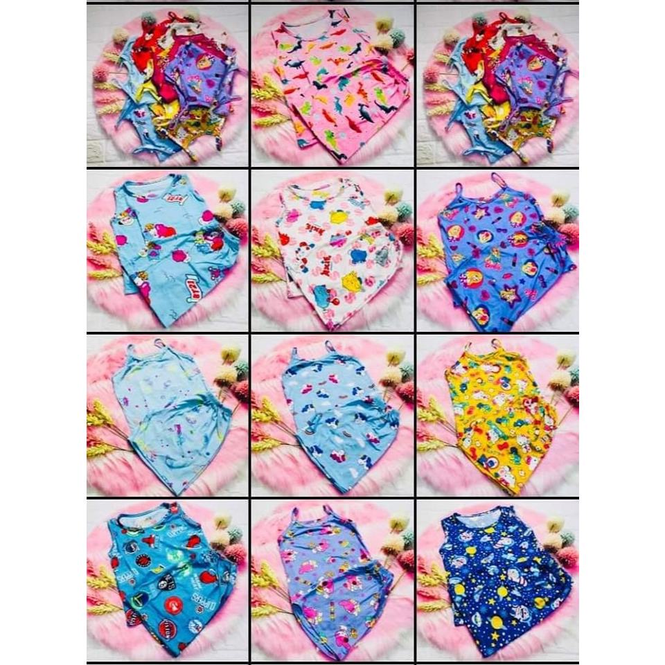 BBTAM Terno for Kids Boys Girls Sando Spaghetti Strap Shorts Terno