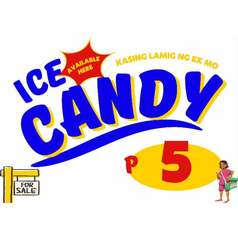 Ice Candy for Sale Signage A4 Size Laminated | Shopee Philippines