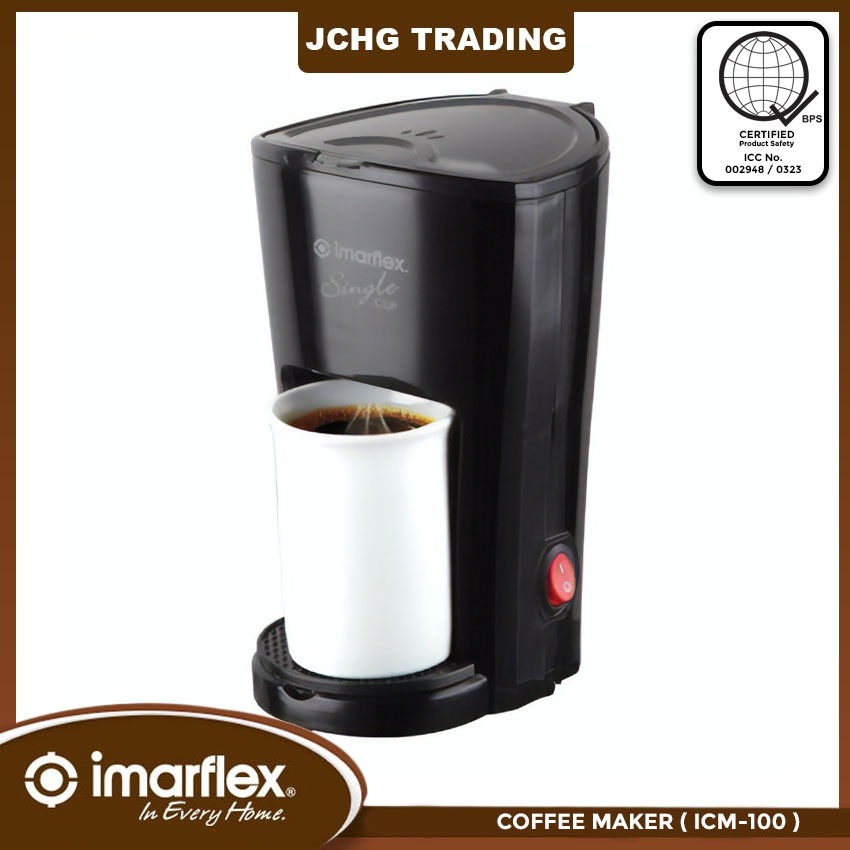 JCHG Imarflex ICM100 One Cup Coffee Maker (Black) Shopee Philippines