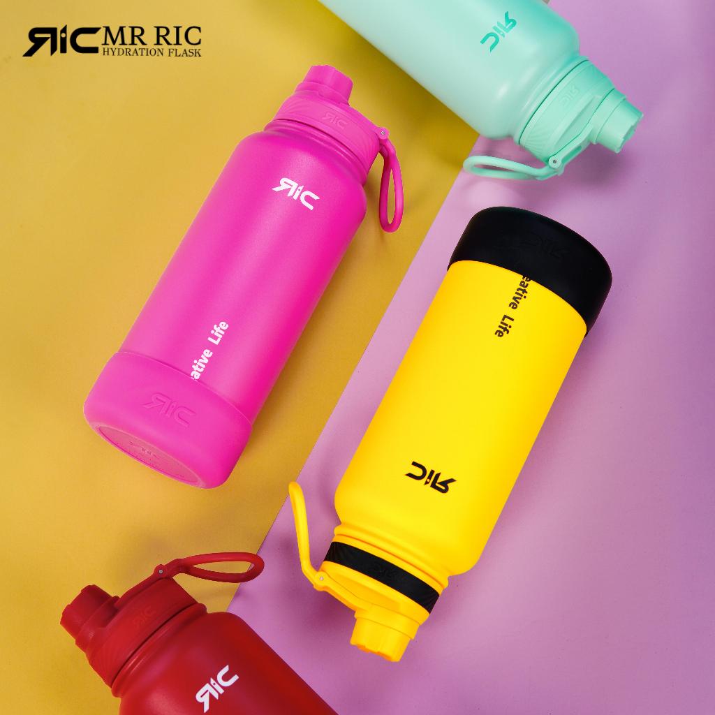 Mr Ric Hydration Flask w/ Free Silicone Boot Insulation Stainless Steel ...