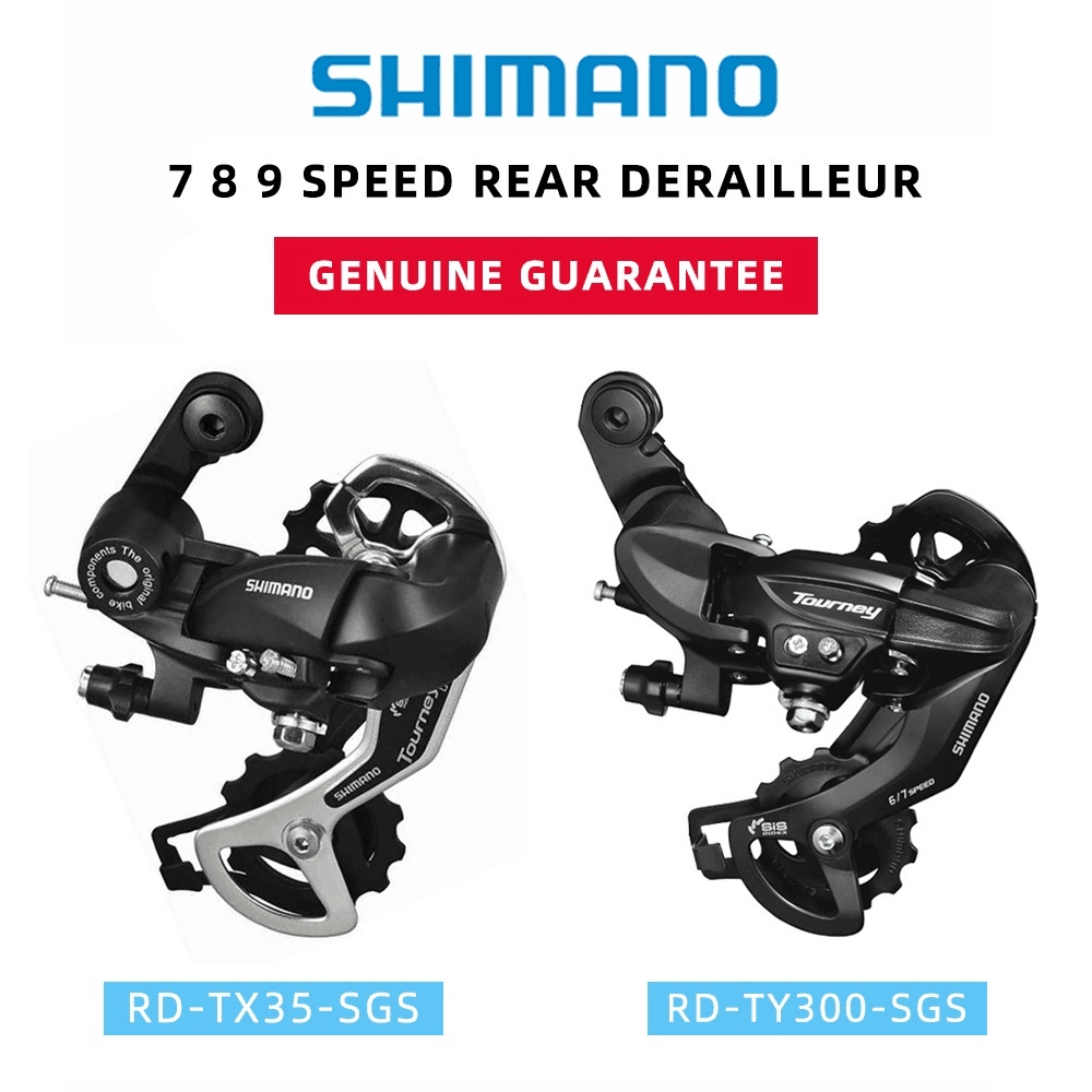 Dérailleur Arrière Shimano RD-TY300 6/7 Vitesses Avec Patte D'attache – Noir
