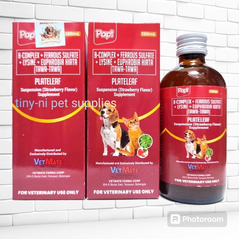 Plateleaf Syrup for Pet Dog Cat|120ml TAWA TAWA a Supportive Remedy of ...