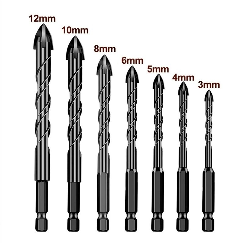 Crosshead Drill Bit Carbide Cross Four-Edge Triangular Drill Bit ...