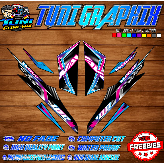 HONDA WAVE 100 MALAYSIAN NEW DECALS with freebies | Shopee Philippines