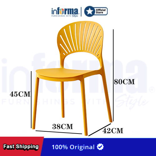 INFORMA Nordic Plastic Chair Home Chair Dining Chair Living Chair ...