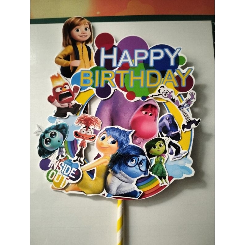 INSIDE OUT CAKE TOPPER (PERSONALIZED) | Shopee Philippines
