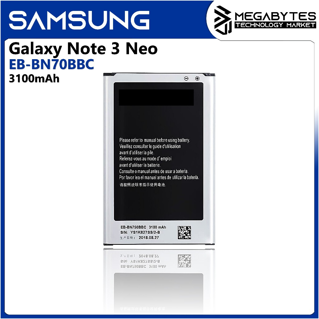 Original Battery of Samsung Galaxy Note 3 Neo | N750 N7505 N750K N750S ...