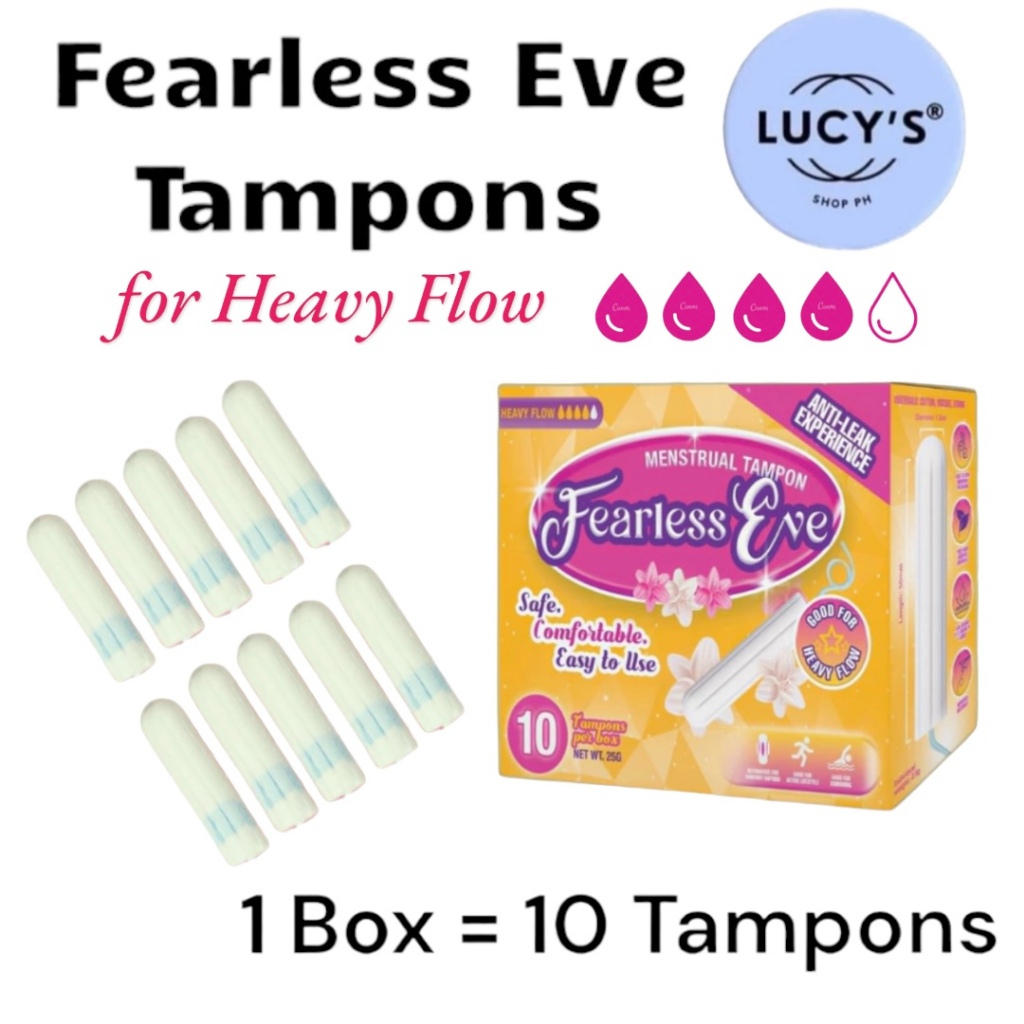 Fearless Eve Menstrual Tampons for Heavy Flow (1 Box = 10 pcs) | Shopee ...