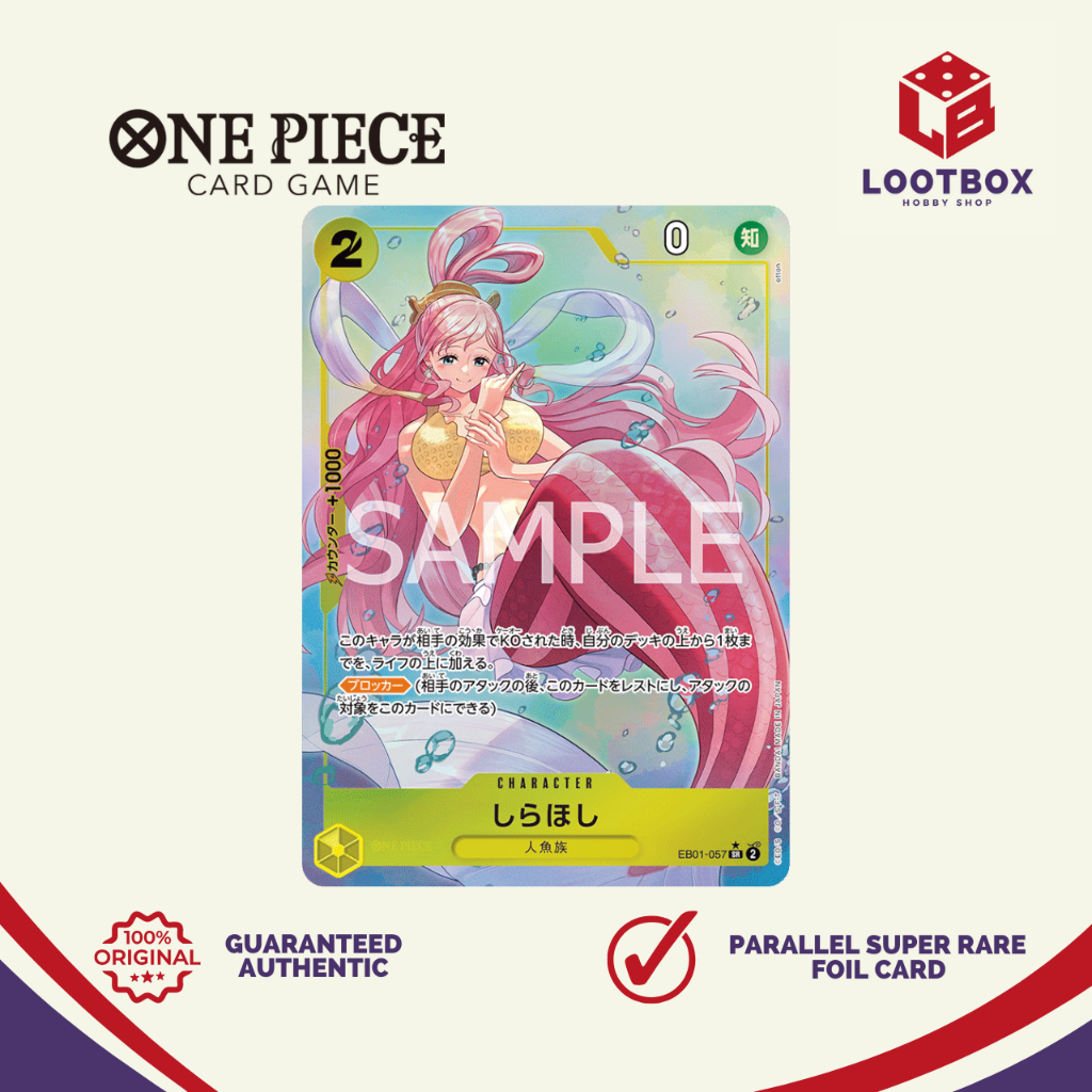 One Piece Tcg Game - Shirahoshi EB01-057 SR (Full Art) Memorial Collection  - Japanese Version One Piece Card