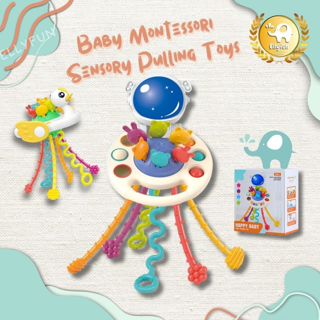 Ellyfun Baby Pull String Sensory Montessori Toys Child Development ...