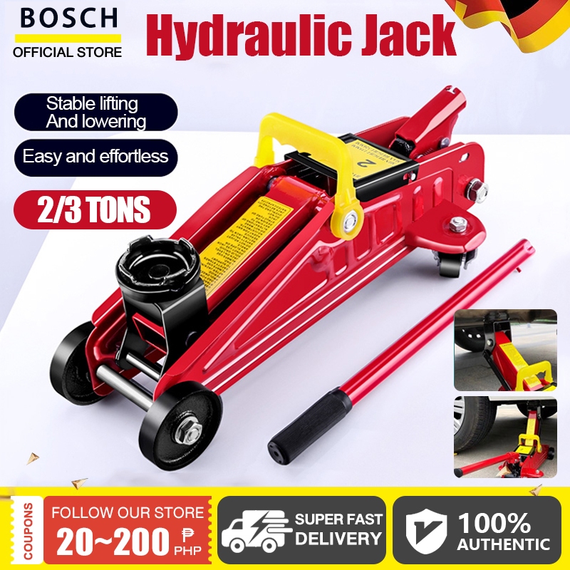 BOSCH 2 Ton hydraulic floor jack with carrying case standardpair