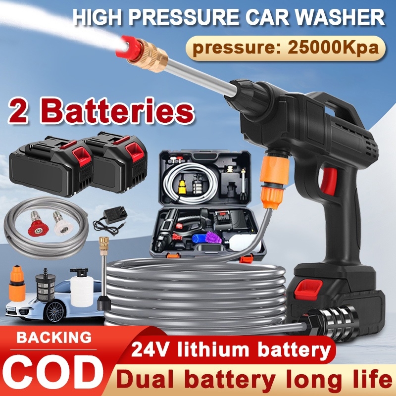 Portable Cordless High Pressure Car Washer 48V Lithium Battery Power ...