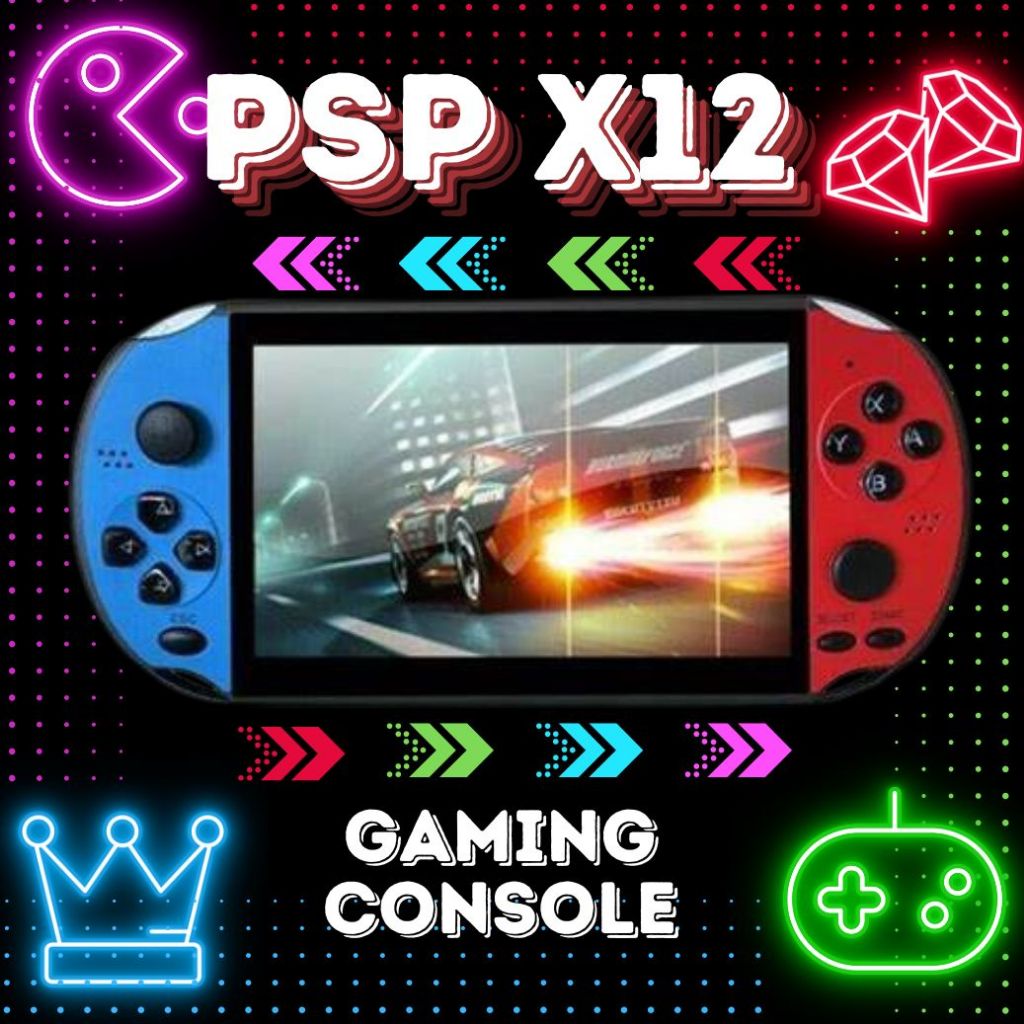 PSP X12 PLUS Video Game Console Handheld PSP Game Player Built-in 3000 ...