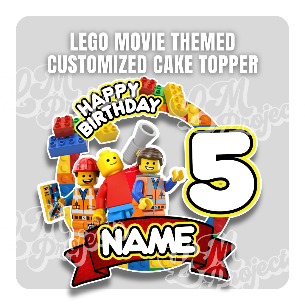Lego Movie Themed Cake Topper 3D Layered Customized | Shopee Philippines