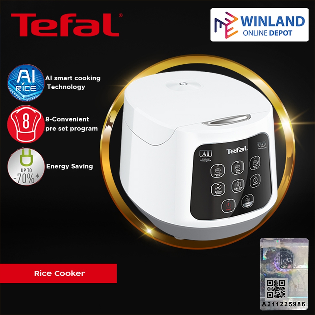 Tefal by Winland Nonstick Spherical Pot Rice Cooker RK730165 6Cups 8 ...