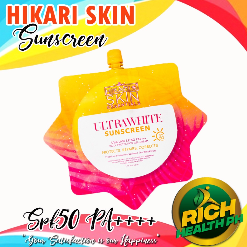 HIKARI SKIN ULTRAWHITE SUNSCREEN UVA/UVB SPF50 PA ++++ 50mL | Shopee ...