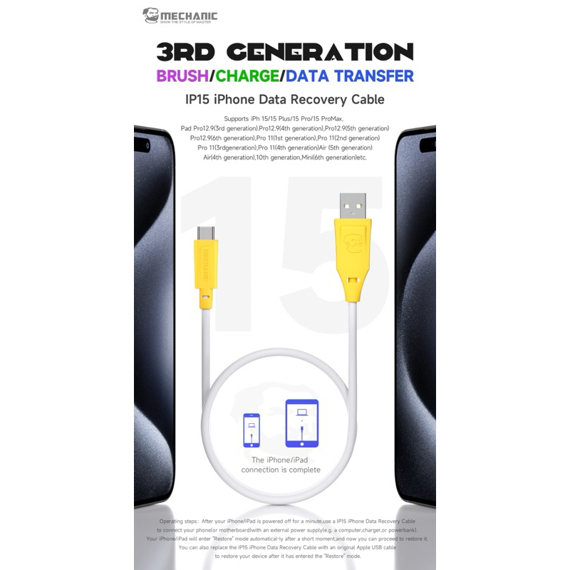 Mechanic IP15 Automatic Recovery Mode Cable USB C | Shopee Philippines