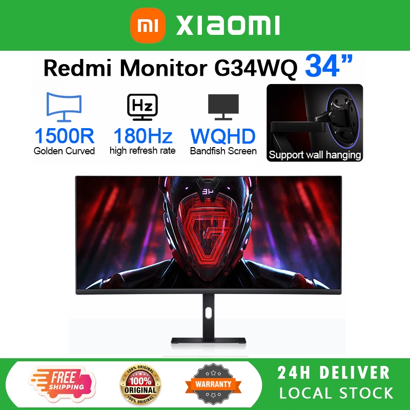 Xiaomi 34 inch Curved Monitor G34WQ Ultrawide VA Gaming Display 180hz ...