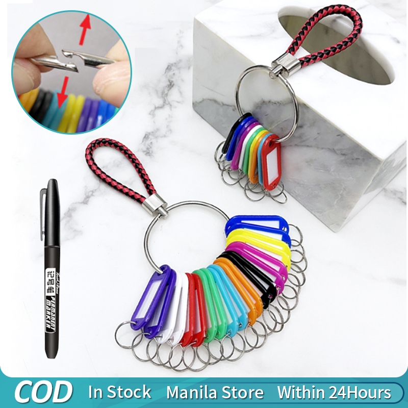 Portable Key Organizer Management with Lanyard 10/20 Color Key Tags ...