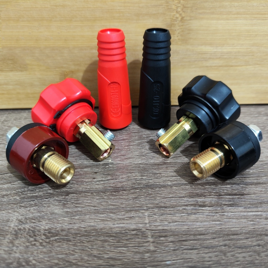 Standard Welding Cable Connector Plug and Socket Set Threaded DKJ 10-25 ...