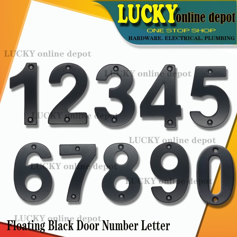 MATTE BLACK SCREW TYPE DOOR/GATE NUMBER 75MM | Shopee Philippines
