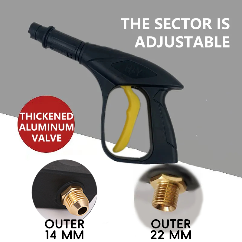 HighPressure FanShaped Water Gun for Car Wash Machines Universal