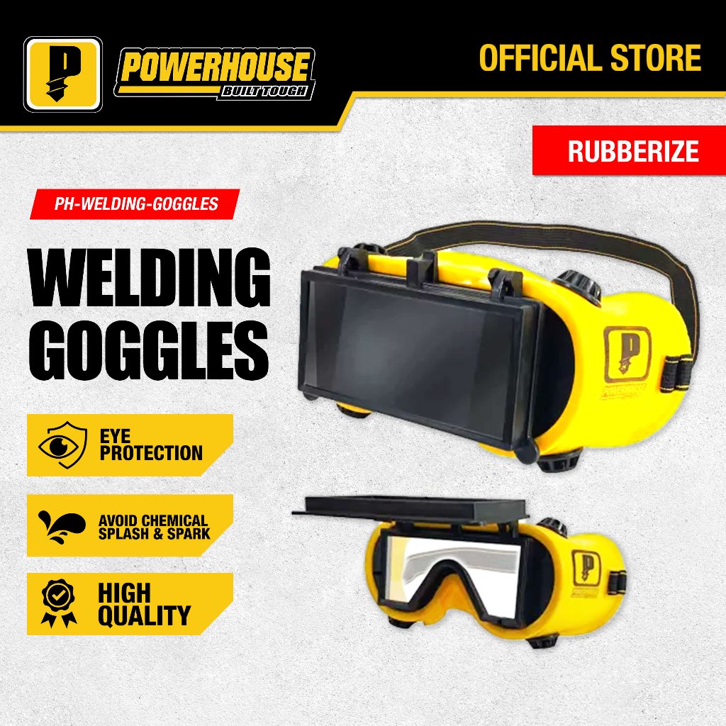 POWERHOUSE USA Industrial Heavy Duty Safety Welding Goggles 2 In 1 Flip ...