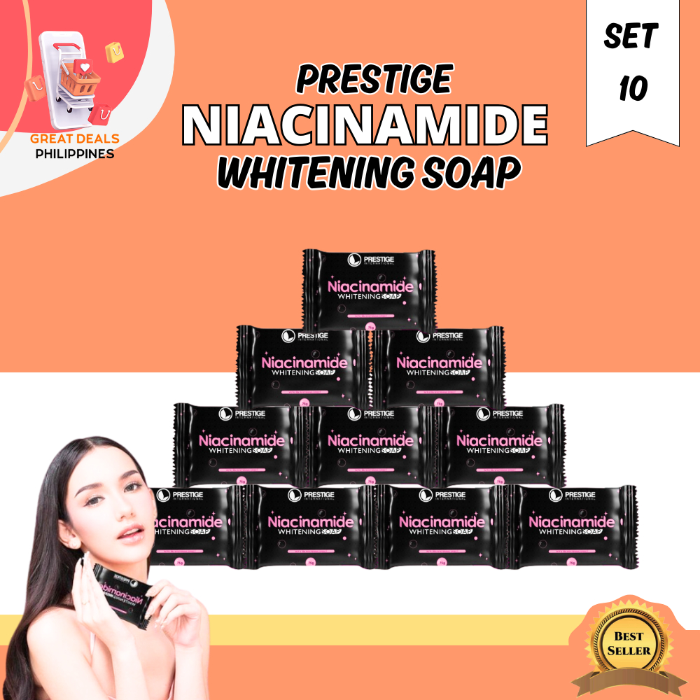 PRESTIGE NIACINAMIDE SOAP 10X WHITENING SOAP (SET OF 10)75g | Shopee ...