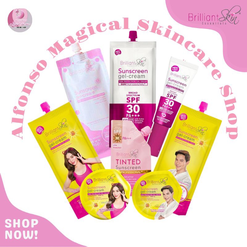 BRILLIANT SKIN SUNSCREEN GEL-CREAM | BSE TINTED SPF50 | CLASSIC SPF30 ...