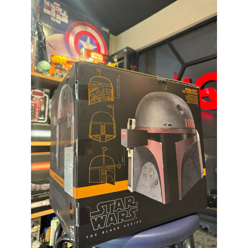 Star Wars Boba Fett Rearmored Black series Helmet stawars mandalorian ...
