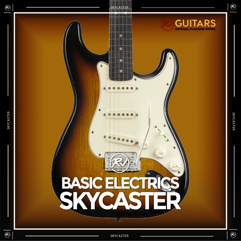 RJ Guitars Basic Electrics - Skycaster Electric Guitar (Stratocaster ...