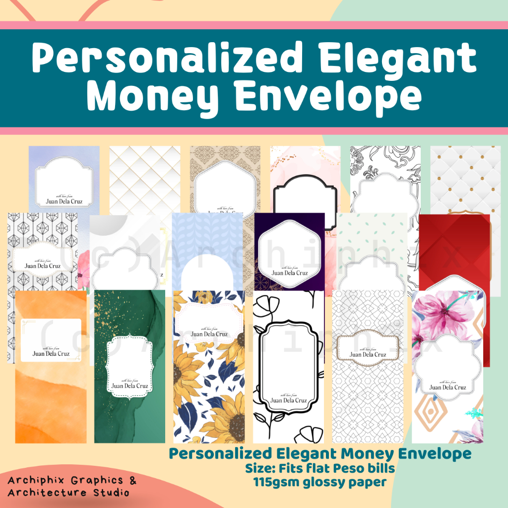 Personalized Elegant Formal Gift Money Envelope Angpao by Archiphix ...