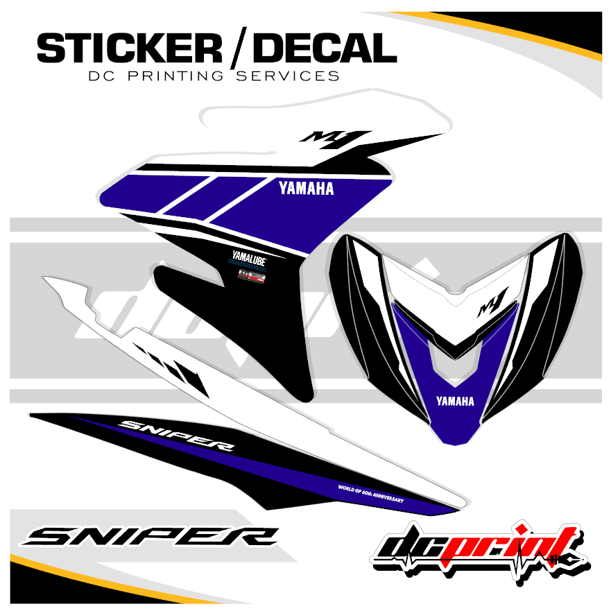 YAMAHA SNIPER 150 FULL DECAL V1 V2 DECALS FULLY LAMINATED GLOSS ...