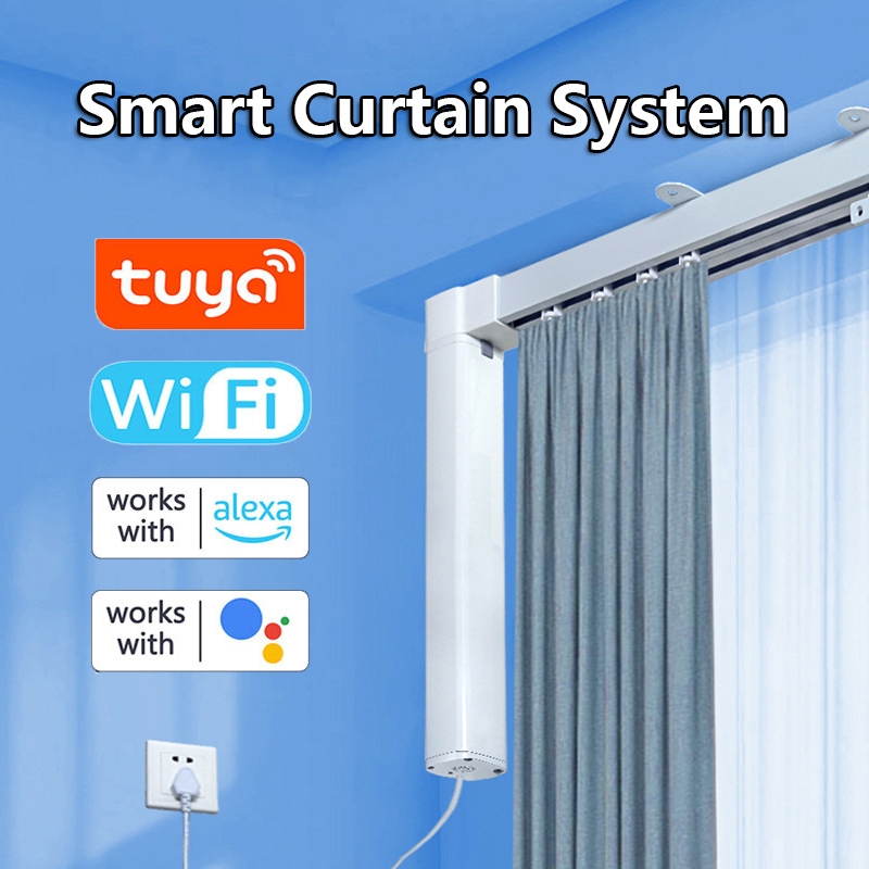 Electric Curtain Smart Curtain System Finished Track For Automatic ...
