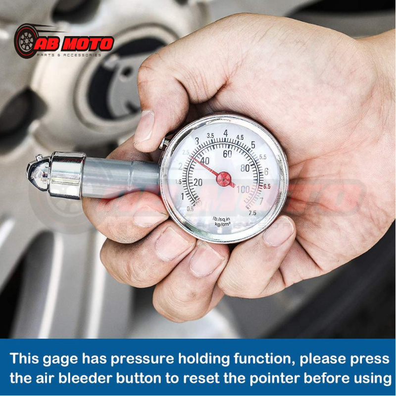 Portable Accurate Motor Car Tyre Tire Air Pressure Dial Meter Tester ...
