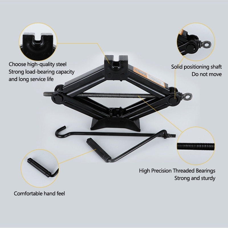 Goulcresr Car Labor-Saving Jack Ratchet Wrench Scissor Garage Tire ...