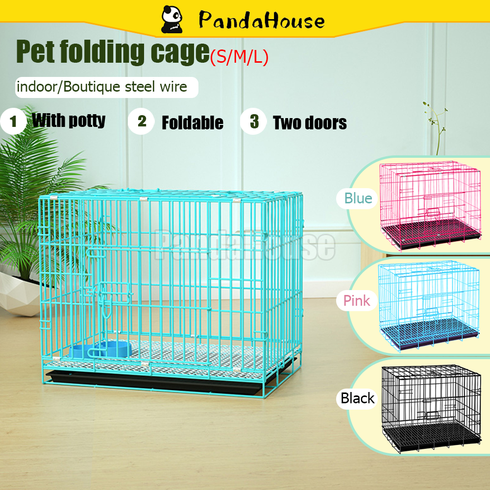 Pet Cage Dog Cage With Poop Tray Cat Cage Heavy Duty Pet Cage ...