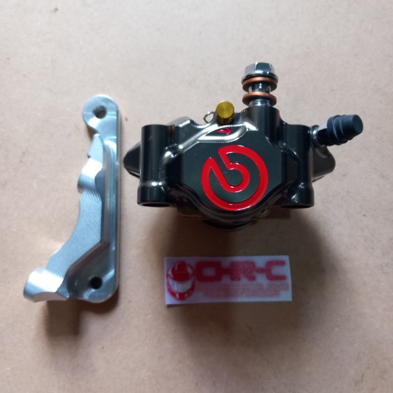 Turtle Back Cnc Front Caliper Big Logo with Cnc Front Bracket for Wave ...