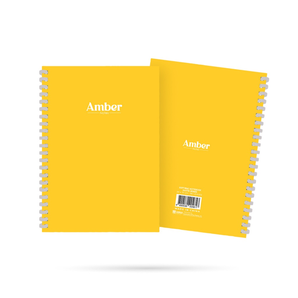 AMBER NOTES Soft Ring Notebook Matte 20cm x 15cm | Shopee Philippines