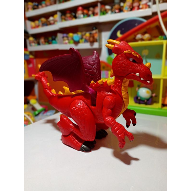 Preloved Fisher Price Imaginext Action Tech Dragon Red Toy Lights ...