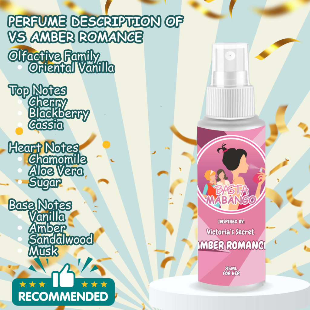 Basta Mabango VS AMBER ROMANCE for her 85 ml Oil Based - Long Lasting ...