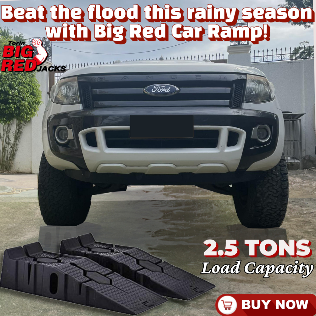Big Red Car Ramp Pair 2.5 TON | Shopee Philippines