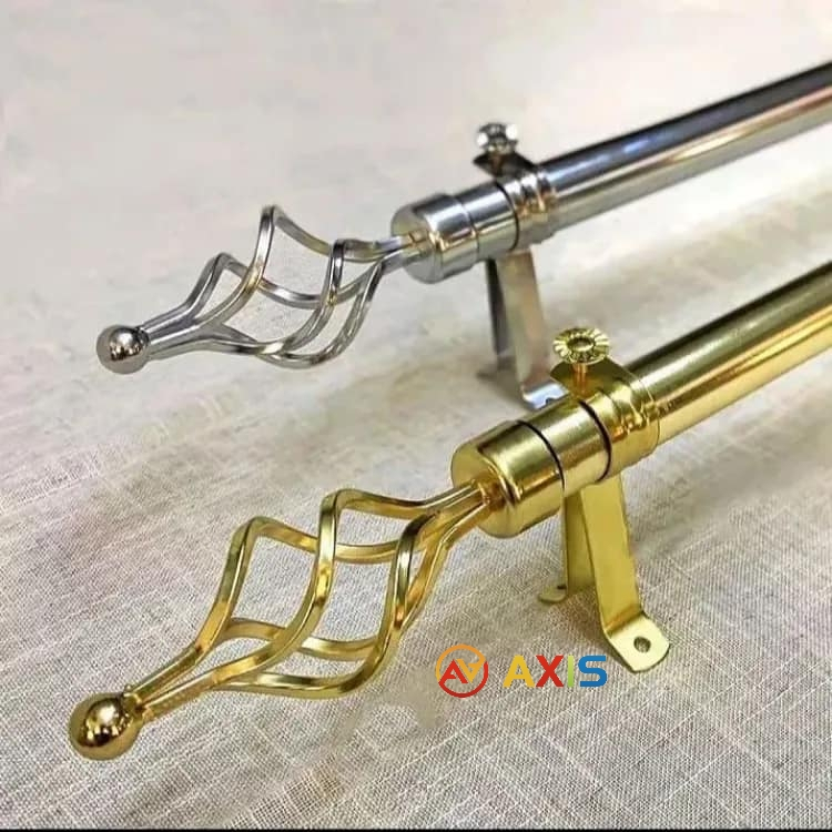 KOREAN EXTENDABLE TELESCOPIC CONVENTIONAL SPIRAL ALUMINUM CURTAIN ROD ...