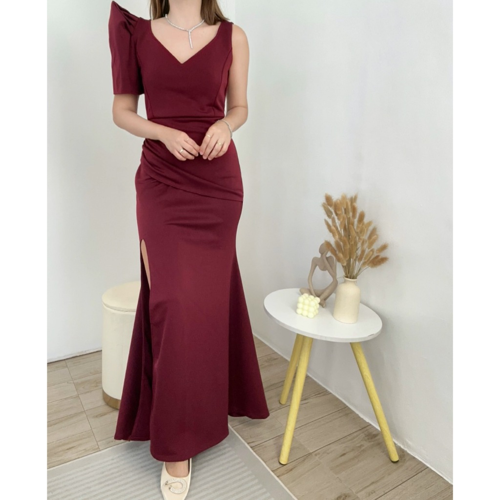 one shoulder filipiniana dress Taylor Long Dress Filipiniana One Shoulder Dress Formal Attire