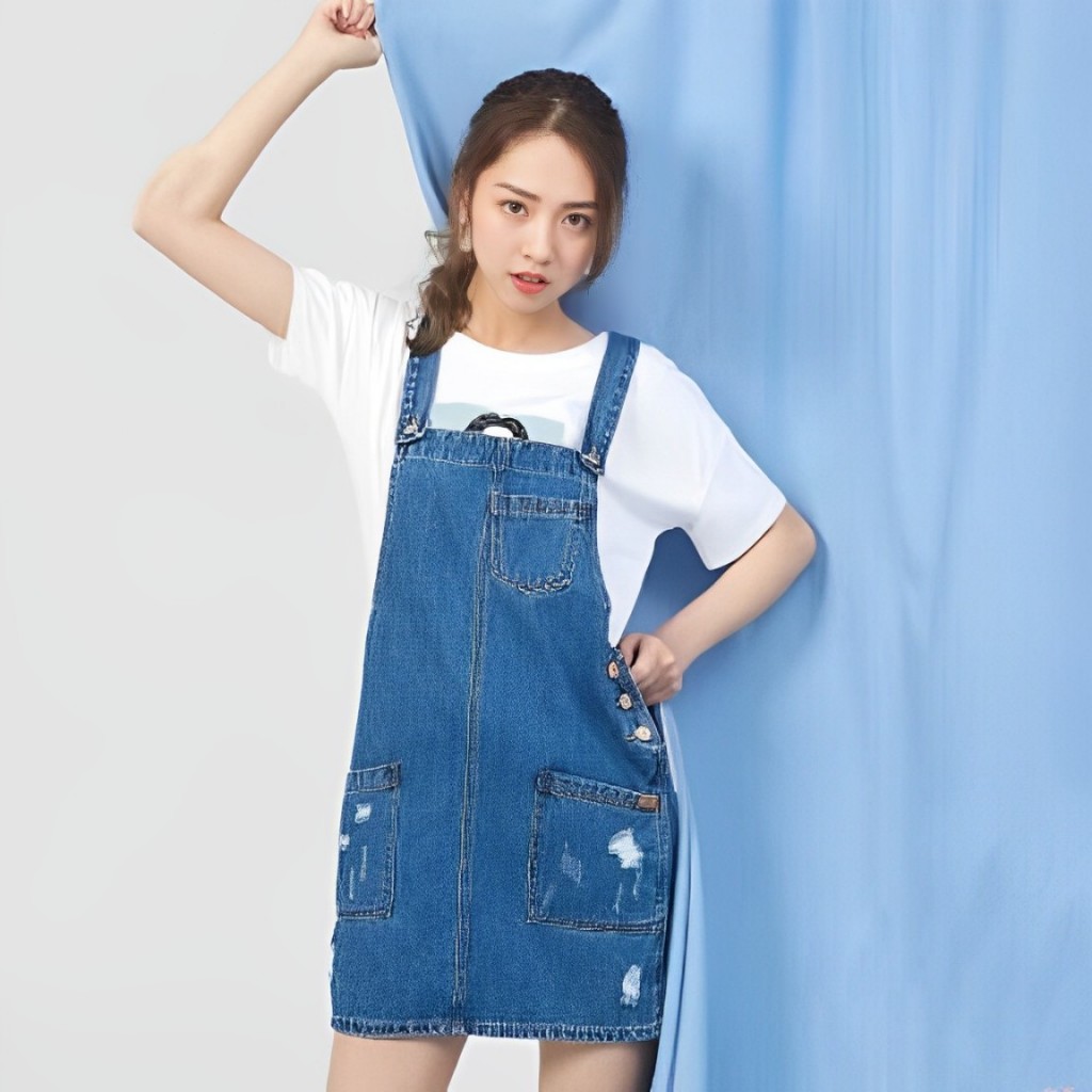 Dress Korean Style Shopee Jumper Skirt Shop Korean Jumper Dress Outfit For  Sale On Shopee Philippines